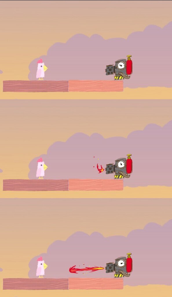 we love how this fan art basically shows three animation frames for the flamethrower idea